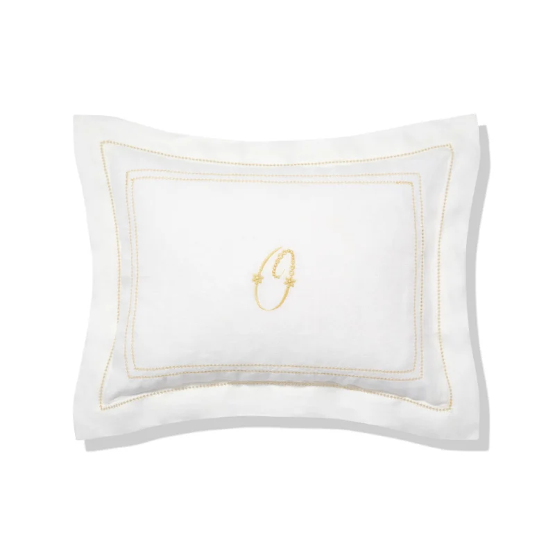 Boudoir Pillow with Hemstitch in Ochre