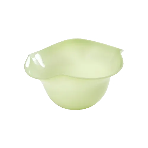 The Antonia Murano Ruffle Bowl in Green