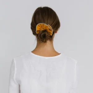 Haargummis aus Leinen mit Hummel (3er-Set)