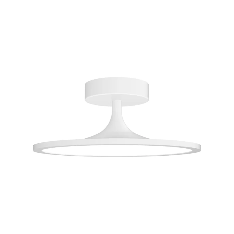 Issa 12" LED Semi-Flush Mount | White