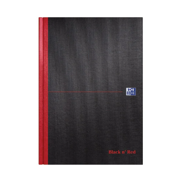 Black n' Red Casebound Smart Ruled Hardback Notebook A4 100080428