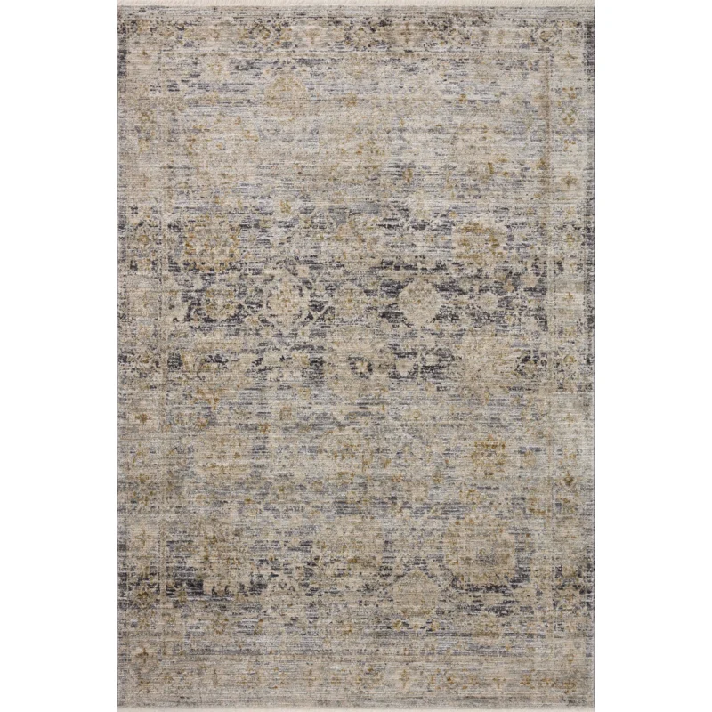 Katherine Rug 02 | Jean Stoffer X Loloi | Charcoal / Gold