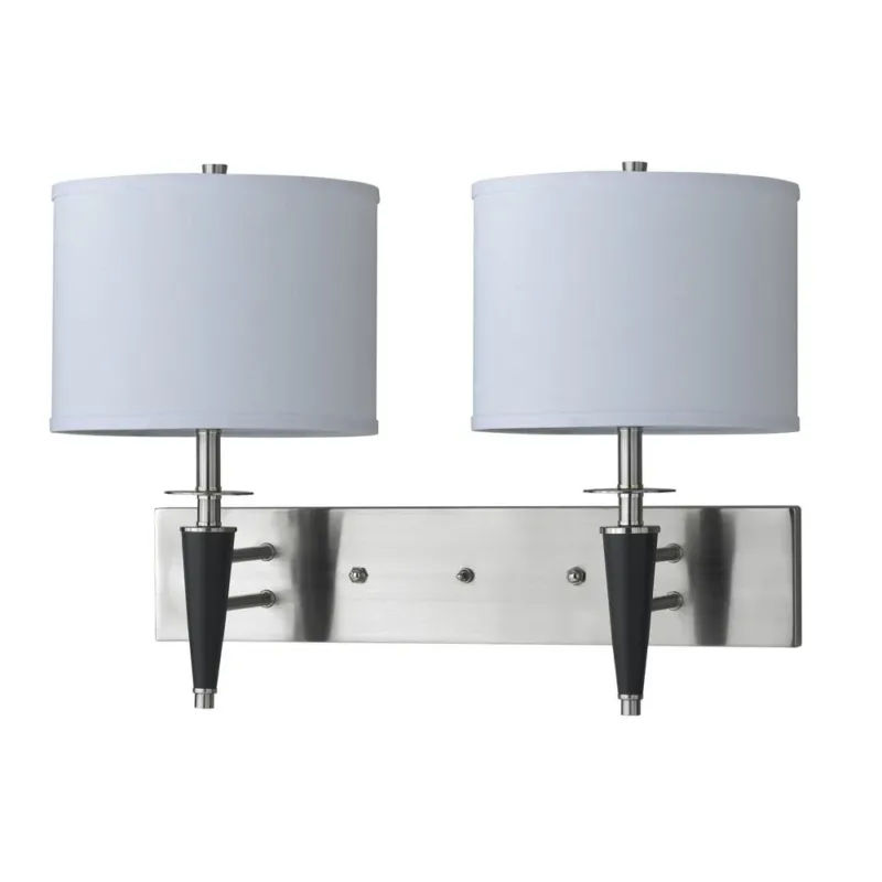 Cal Lighting LA-8002W2L-1BS 60Wx2 Wl Lamp With 3W | Modishstore | Wall Lamps
