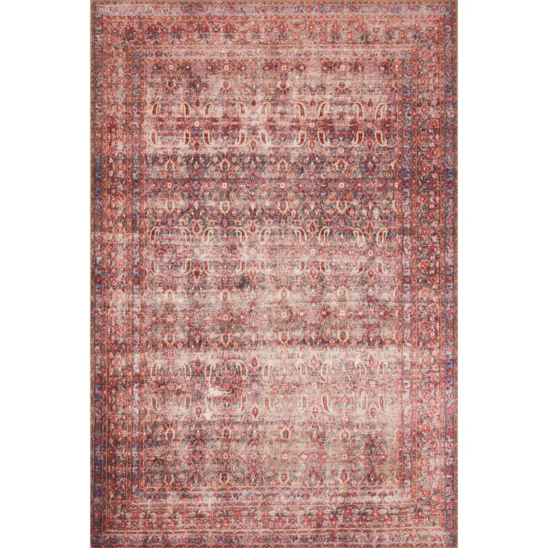 Loren Rug 05 | Eggplant / Crimson