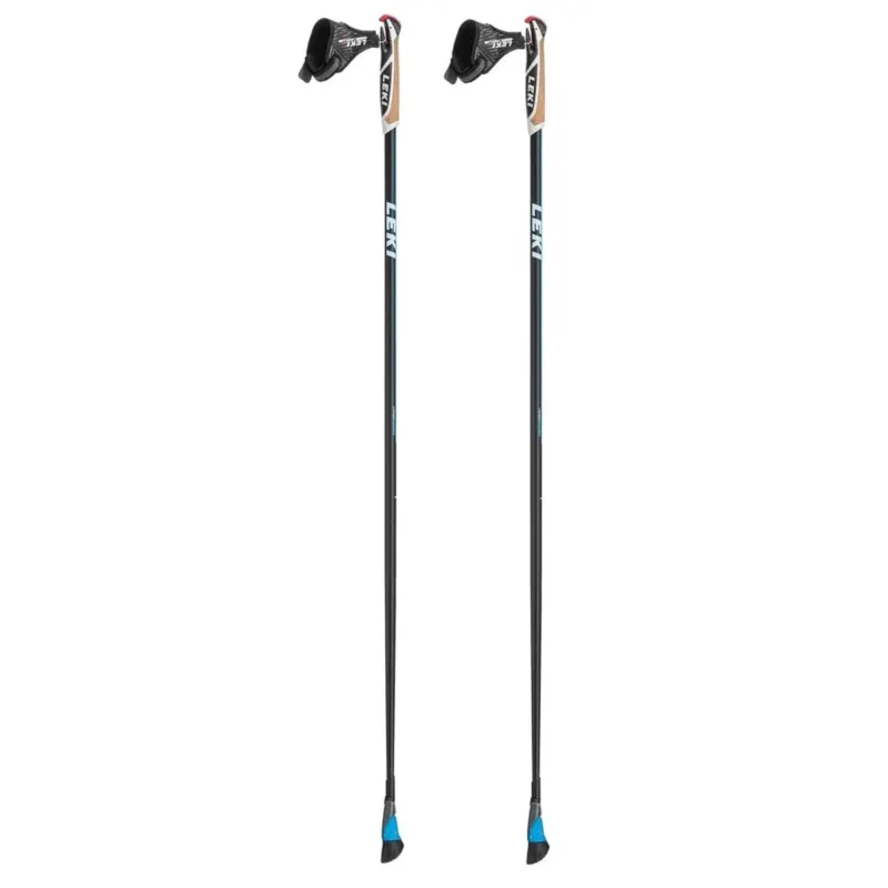 Leki Smart Comp black white cyan