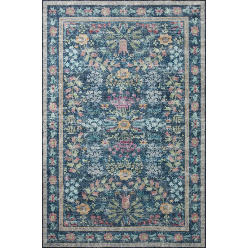 Maison Rug 06 | Rifle Paper Co. X Loloi | Frances Blue / Multi