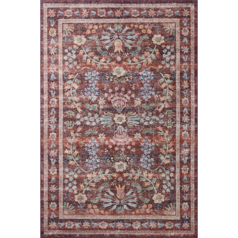 Maison Rug 06 | Rifle Paper Co. X Loloi | Frances Red