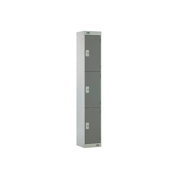 Three Compartment Locker 300x300x1800mm Dark Grey Door MC00015