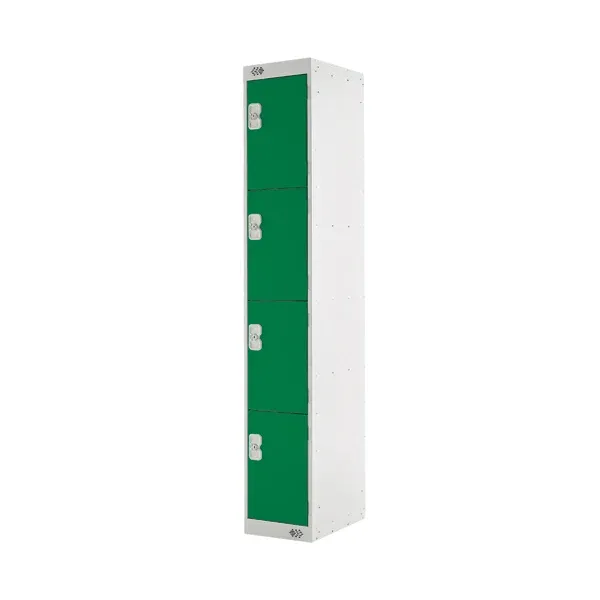 Four Compartment Locker 300x300x1800mm Green Door MC00022