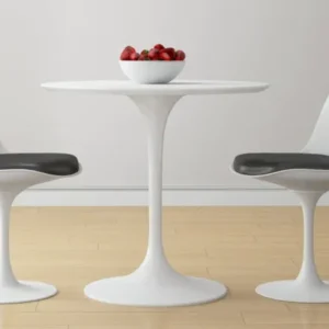 Tulip Fiberglass White Dining Table - 32" Round By Modholic | Dining Tables | Modishstore