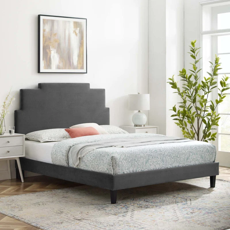 Modway Lindsey Performance Velvet Full Platform Bed - MOD-6921 | Beds | Modishstore - 1