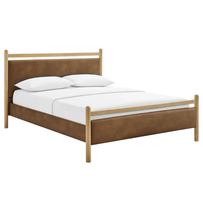 Ginny Full Size Vegan Leather Platform Bed Frame by Modway