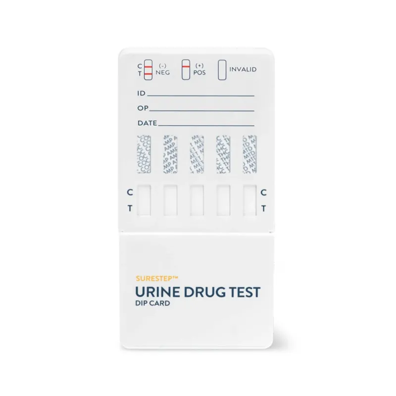 SureStep Urin-Drogentest Dip Card 5 Drogen + SVT - qualitativer Nachweis, Teststreifen - Med-Praxisbedarf