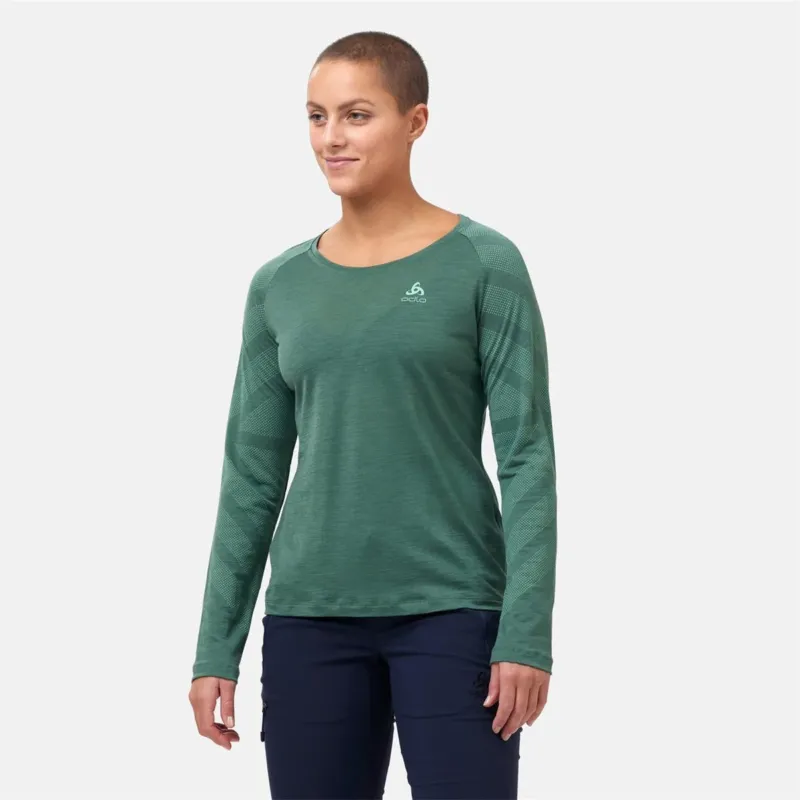 Odlo Concord Kinship Langarmshirt mit Print myrtle melange