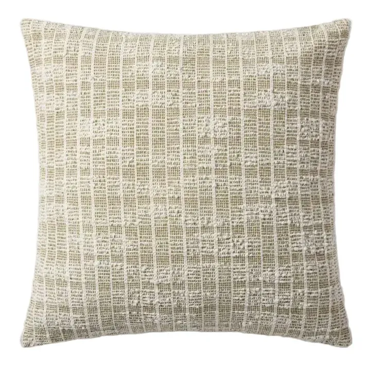 Killian Pillow | Magnolia Home X Loloi | Green / White