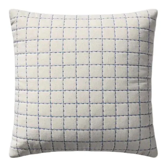 Hattie Pillow | Magnolia Home X Loloi | Natural / Blue