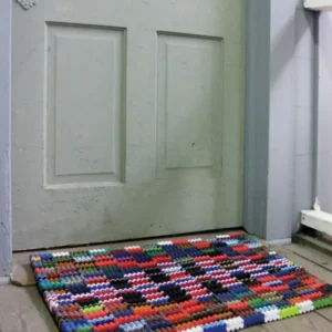Kalalou Recycled Flipflop Doormat - Set Of 4 | Modishstore | Mats
