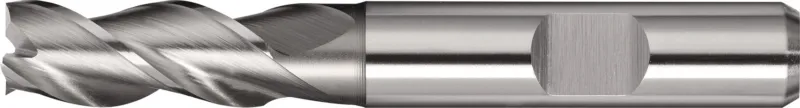 TECWERK Bohrnutenfräser DIN 844 Typ W HSS-Co8 Ø2 mm – 3 Schneiden, kurz, für NE-Metalle