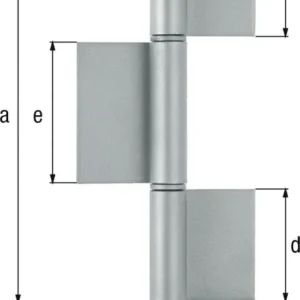 GAH Konstruktionsband 3-teilig zum Anschweißen Stahl roh Rundkopf 220 mm – Stabile Scharnierlösung für den Metallbau