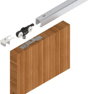 HELM Schiebetürsystem 73 für Holzschiebetüren bis 80 kg, 1300 mm Schiene, EV1 eloxiert