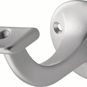 HERMETA Handlaufträger 3507 Aluminium silberfarbig eloxiert Wandplatte 56 mm gerade Auflage