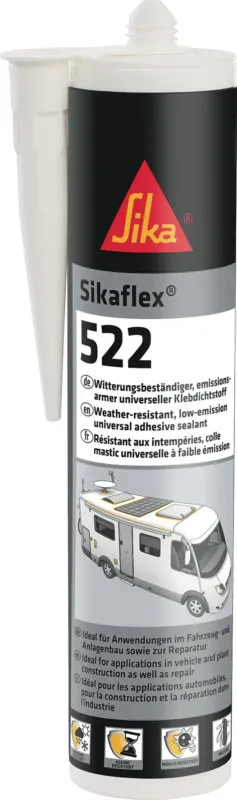Sikaflex®-522 Kleb- und Dichtstoff weiß 300 ml Kartusche von SIKA – 12 Stück