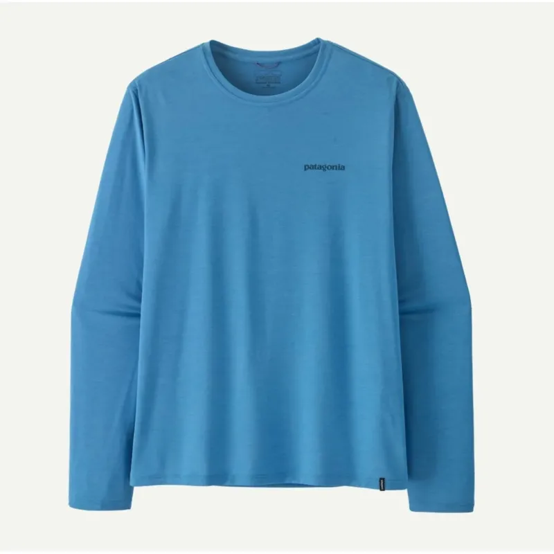 Patagonia M L/S Cap Cool Dily Shirt Baordshort Logo light shore blue x-dye Herren Longsleeve
