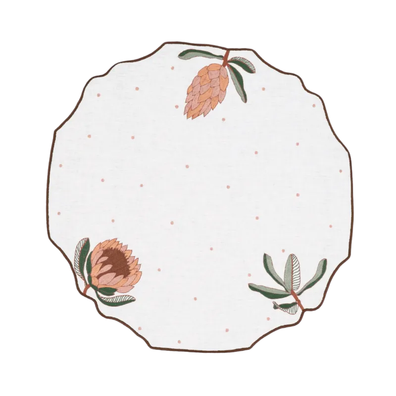 Hand Embraided Autumn Meadow Placemats 16.5" round (Set of 4)