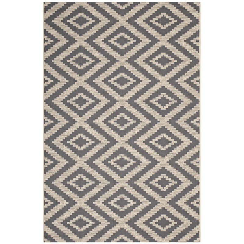 Jagged Geometric Diamond Trellis 9x12 Indoor and Outdoor Area Rug By Modway - R-1135-912 | Rugs | Modishstore - 1