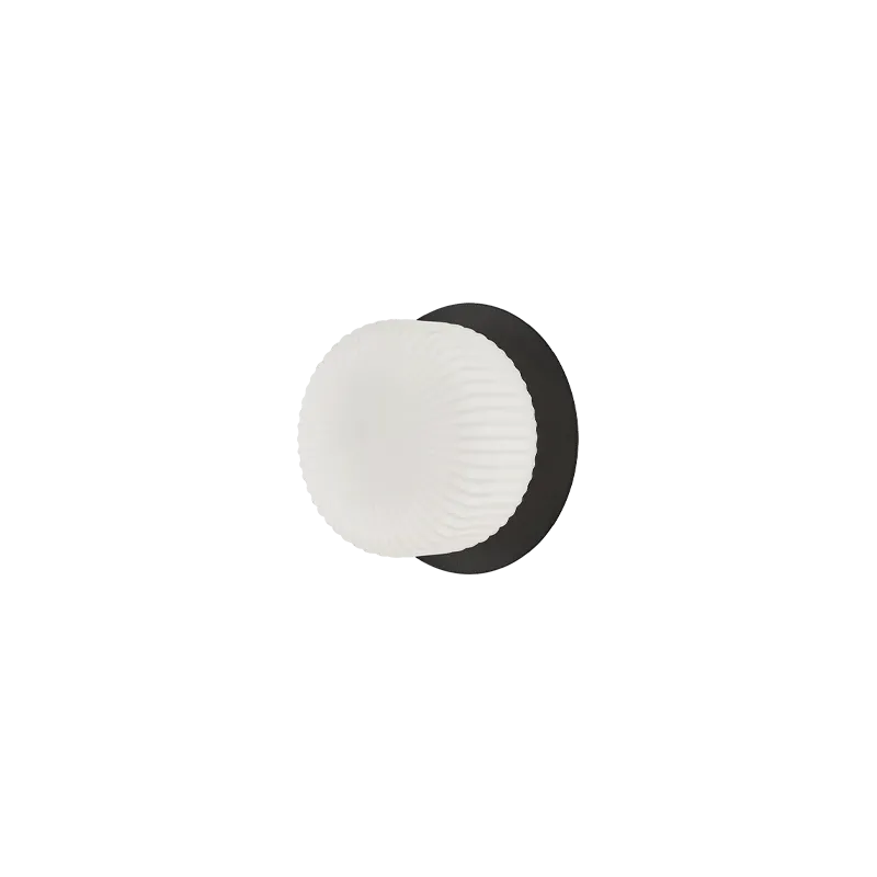 Knobbel 1-Light Wall Sconce | Matte Black / Opal