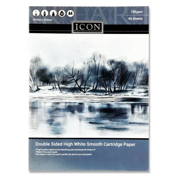 Icon A4 Sketch Pad 185gsm 40 Sheet