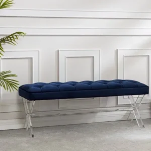 Safavieh Tourmaline Acrylic Bench - Navy | Benches | Modishstore