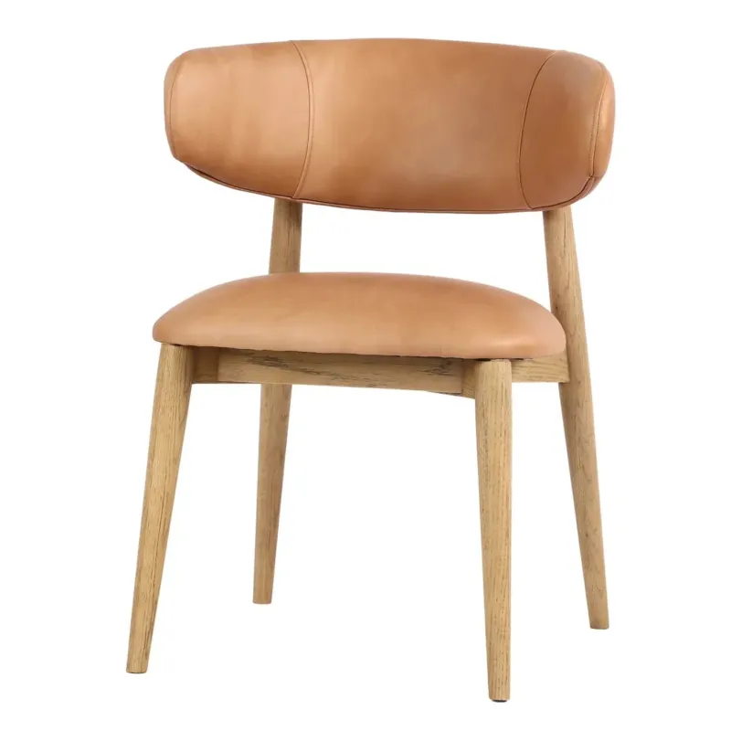 Milan Dining Chair | Hazelnut Leather