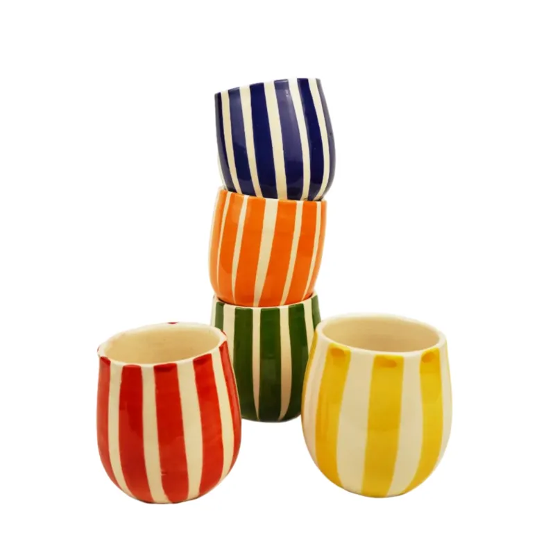Moroccan Handmade Striped Espresso Cup