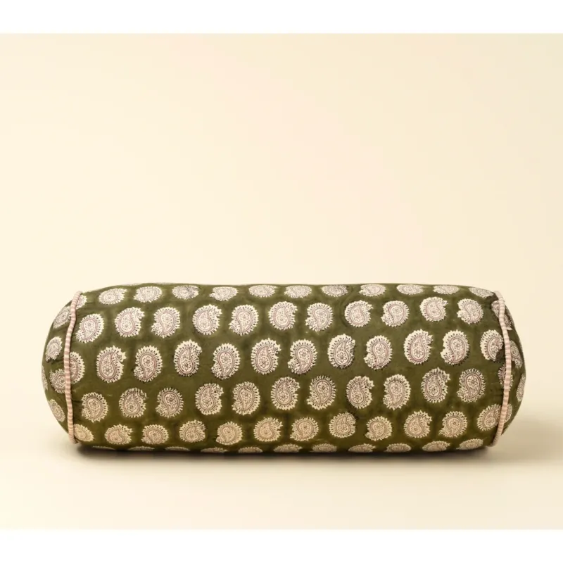 Sola Block Print Bolster Pillow