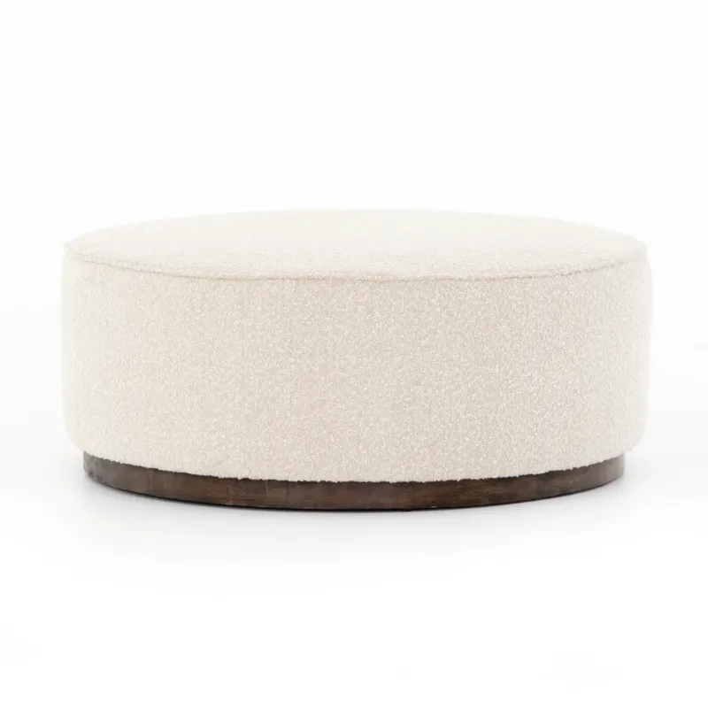 Sinclair Large Round Ottoman | Knoll Natural