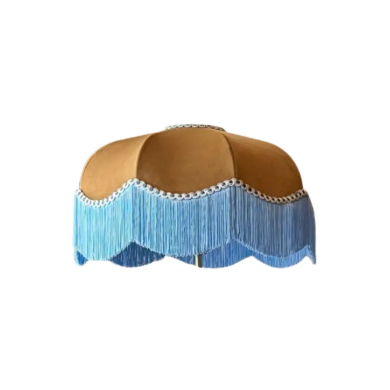The Stella Brown Fringed Lampshade