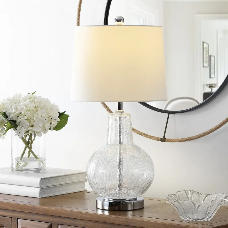 Safavieh Atlas Table Lamp - Clear Crackle | Table Lamps | Modishstore