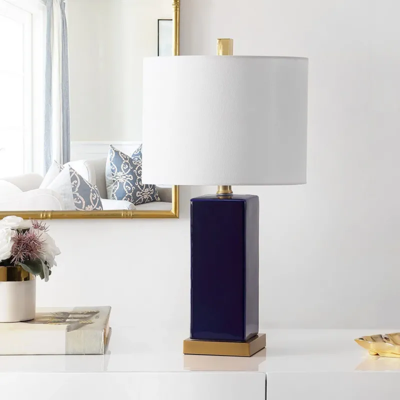 Safavieh Wendi Ceramic Table Lamp - Navy | Table Lamps | Modishstore