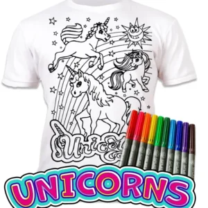 Splat Planet PYO T-Shirt: Unicorn Stars (Size 5-6 Years)