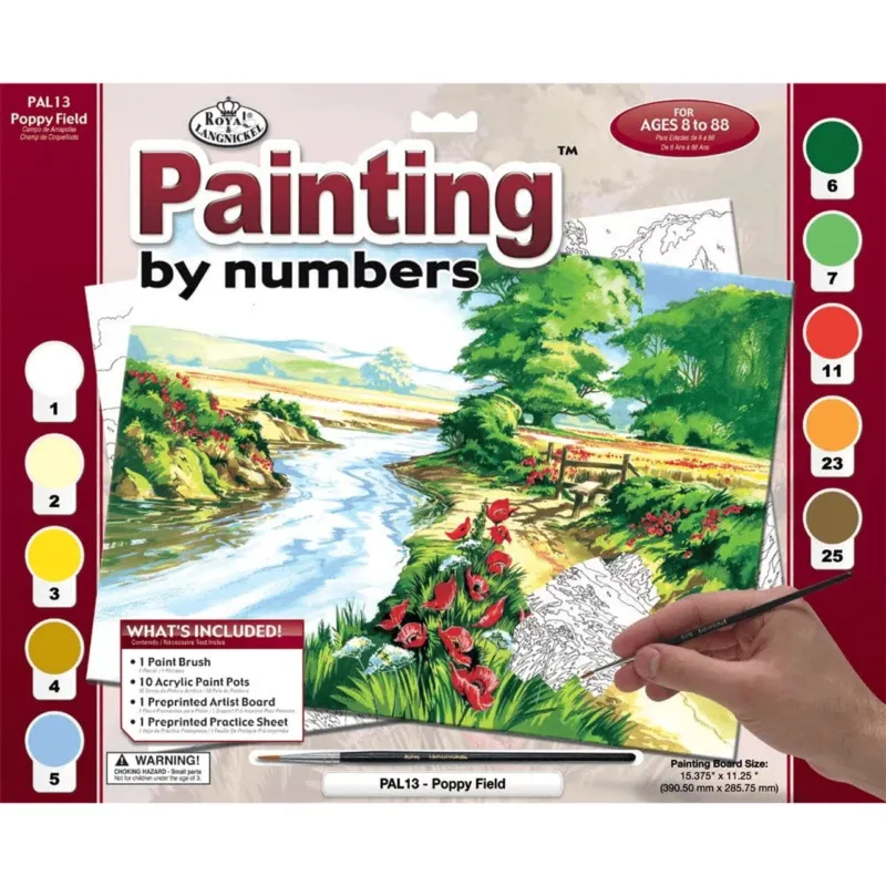 Paint By Numbers Adult Large - Poppy Field