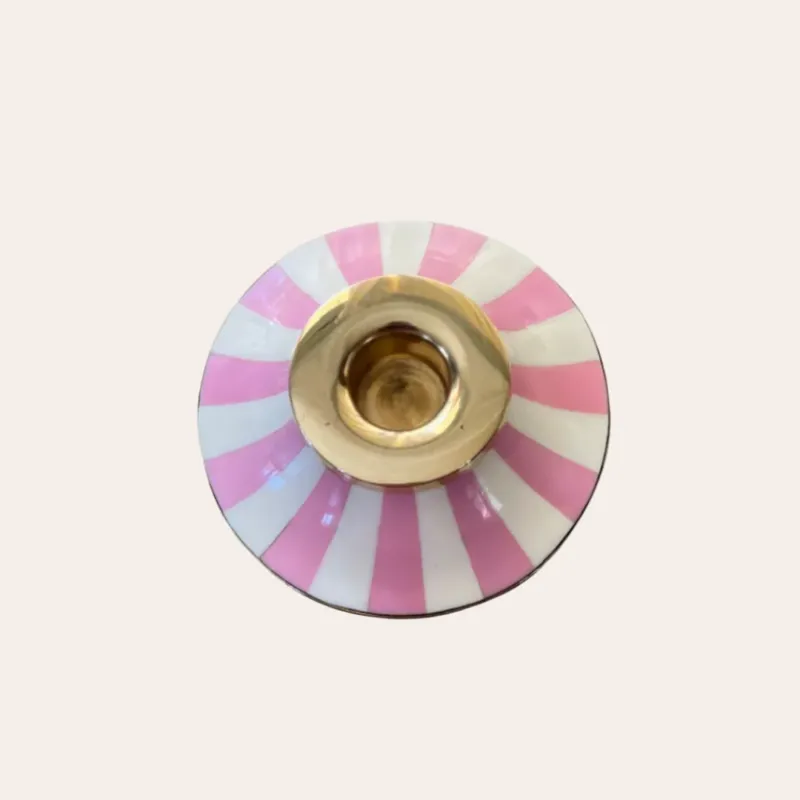 Circus Candleholder | Candy Pink | Striped