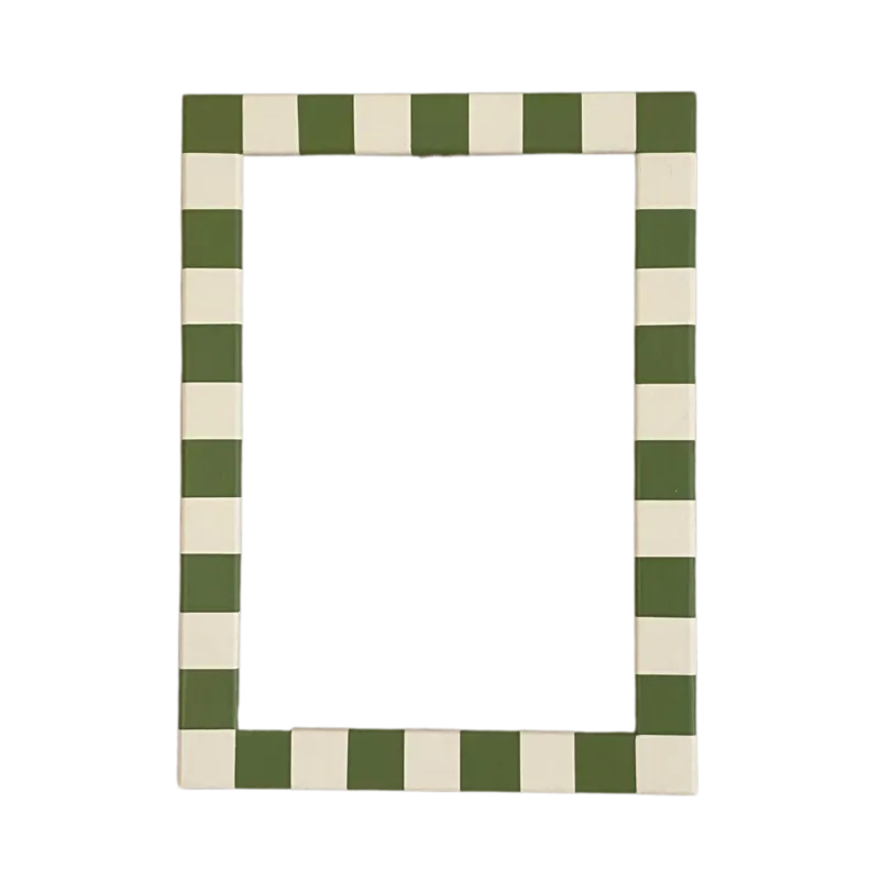 Picture Frame, Apple Green Skinny Stripes