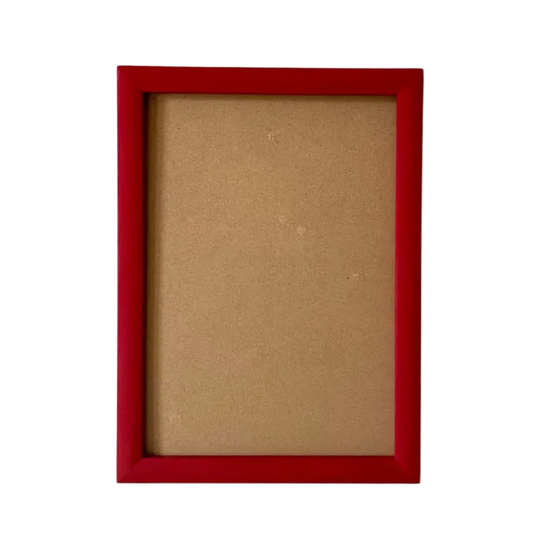 Painted Wood Picture Frame, Burgundy