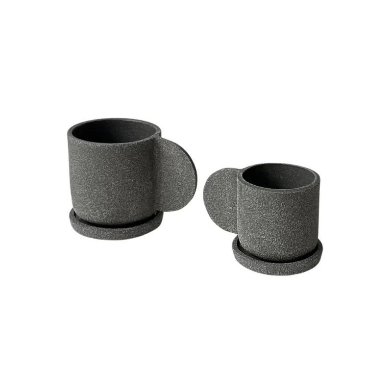 Signature Cup & Saucer, Charcoal