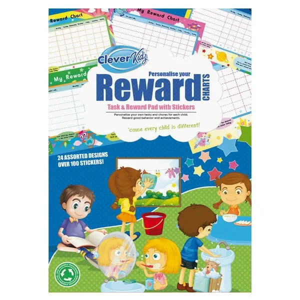 Clever Kidz Task & Reward Chart Pad with Stickers