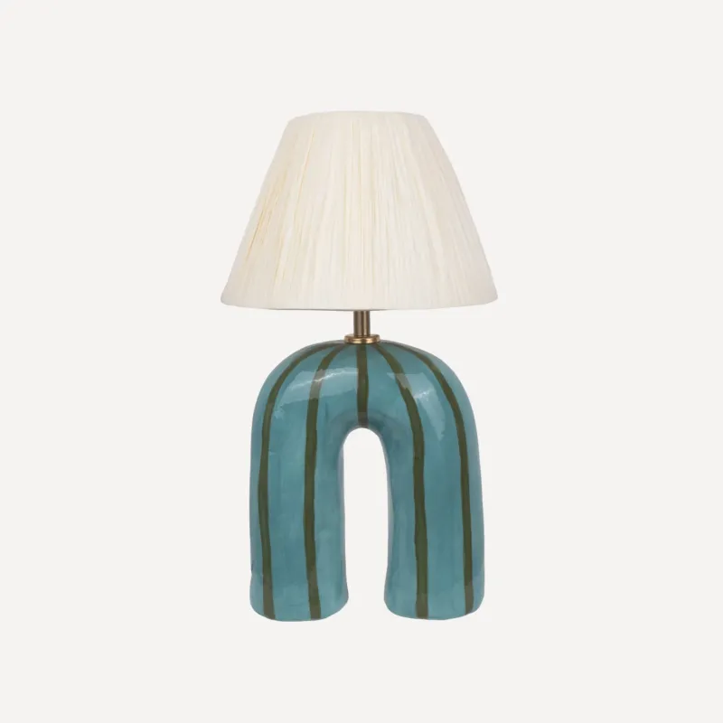 'You' Table Lamp - Green Stripes