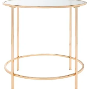 Safavieh Kolby Round Glass Side Table | Side Tables | Modishstore - 1