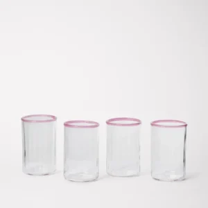 Peter Glass Pink Small - Set of Four