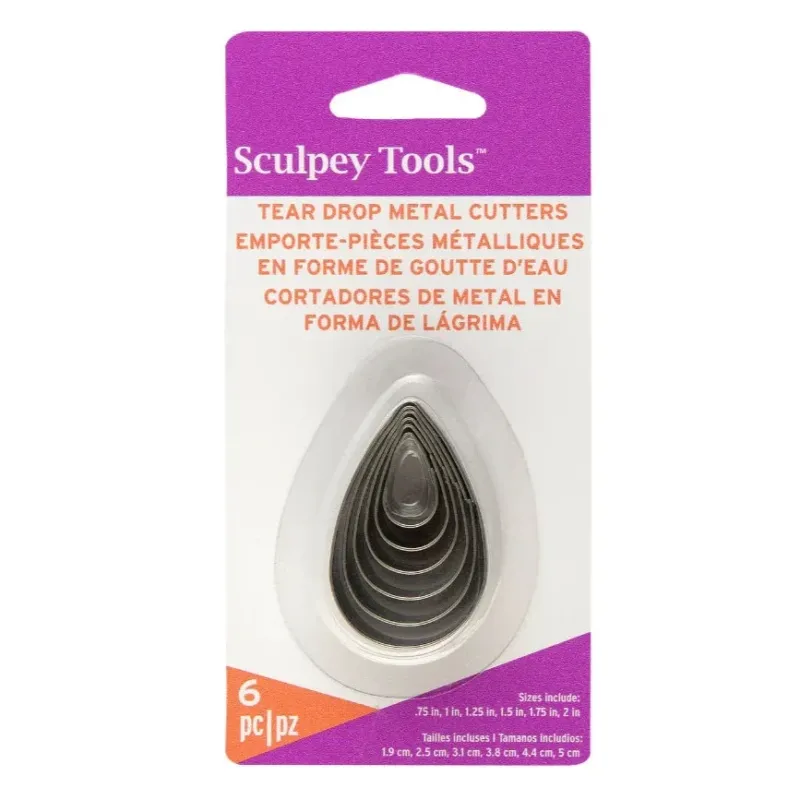 Sculpey Tools™ Graduated Cutters: Tear Drop 6 Pack